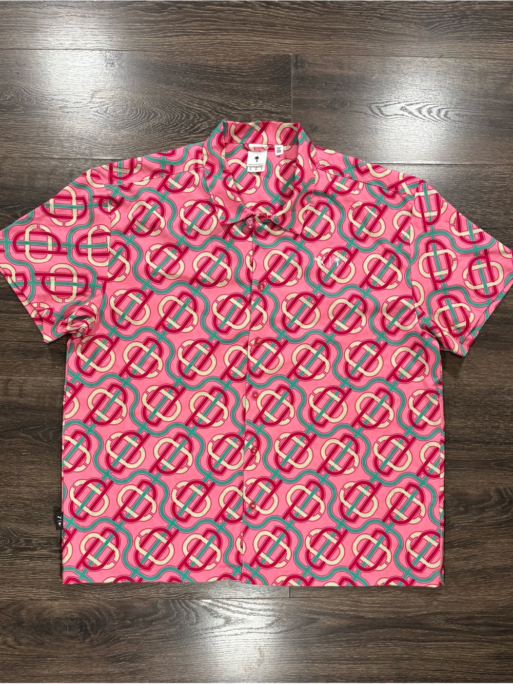 Puma x Palm Tree Crew Geometric Short Sleeve Button Down Relaxed XL 70s